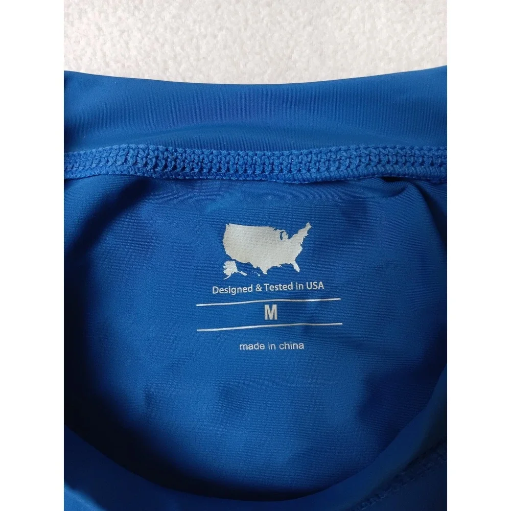 DPOWIEN Shirt Mens M Blue Moisture Wicking Quick Dry Stretch Athletic